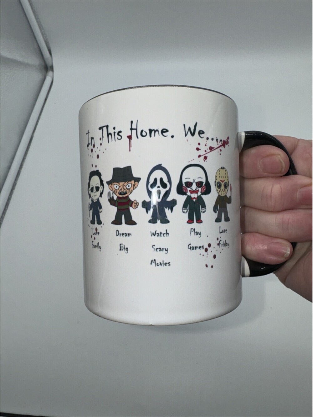 Horror Film Coffee Tea Mug Jason Freddie Scream Saw Michael